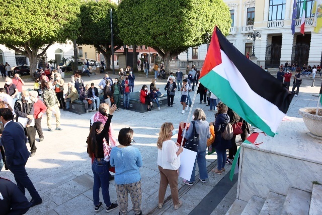Sit in palestina piazza italia
