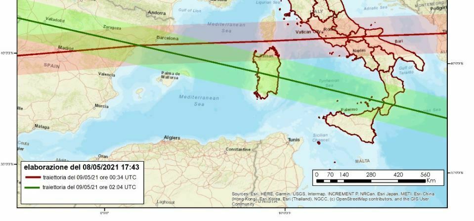 traiettoria razzo cinese