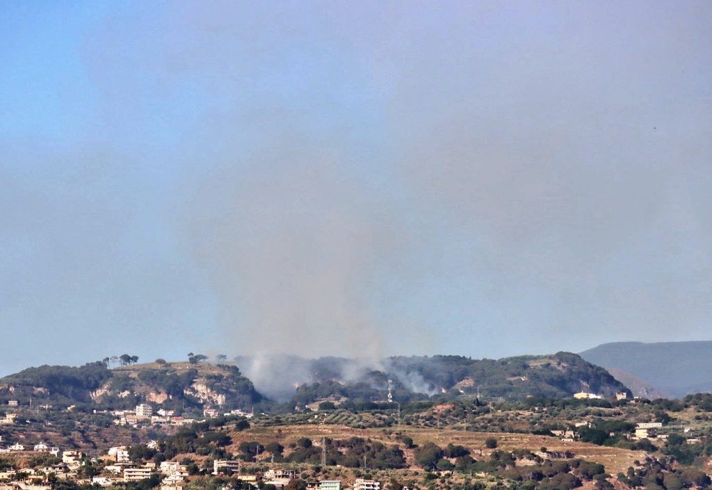 Incendio colline reggio calabria