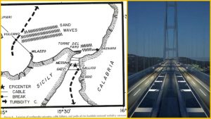 mappa west fault e ponte sullo stretto di messina