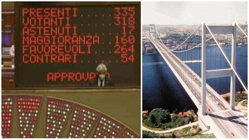 votazione ponte sullo stretto