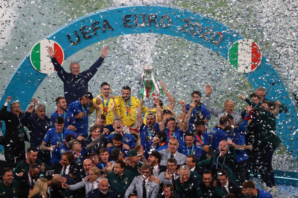 Premiazione Italia campione d'Europa