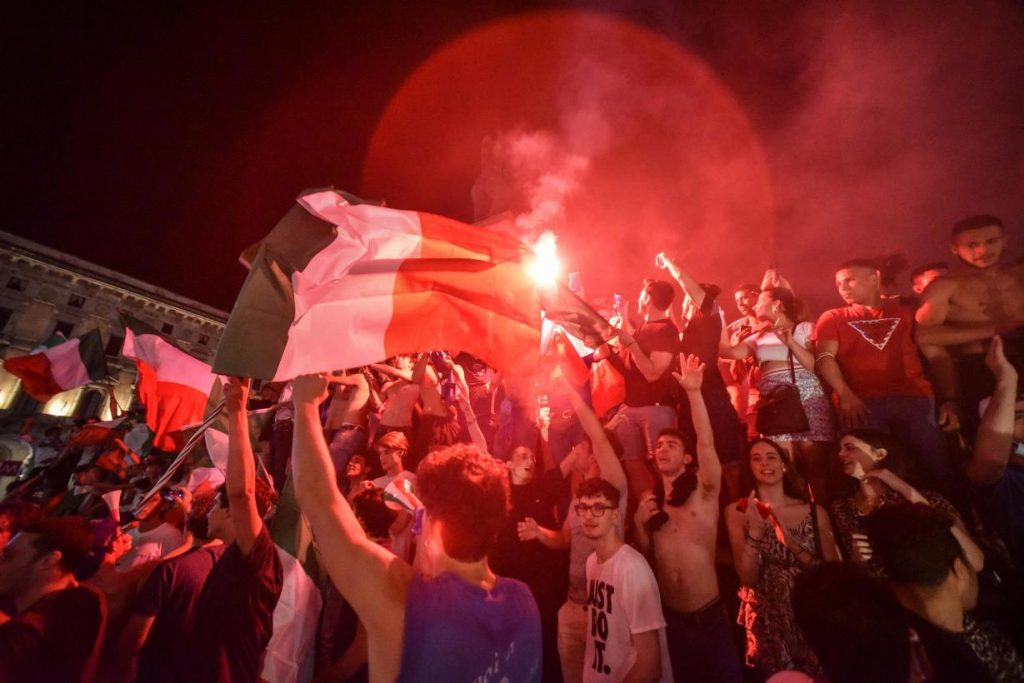 Festa italiani per la vittoria dellEuropeo
