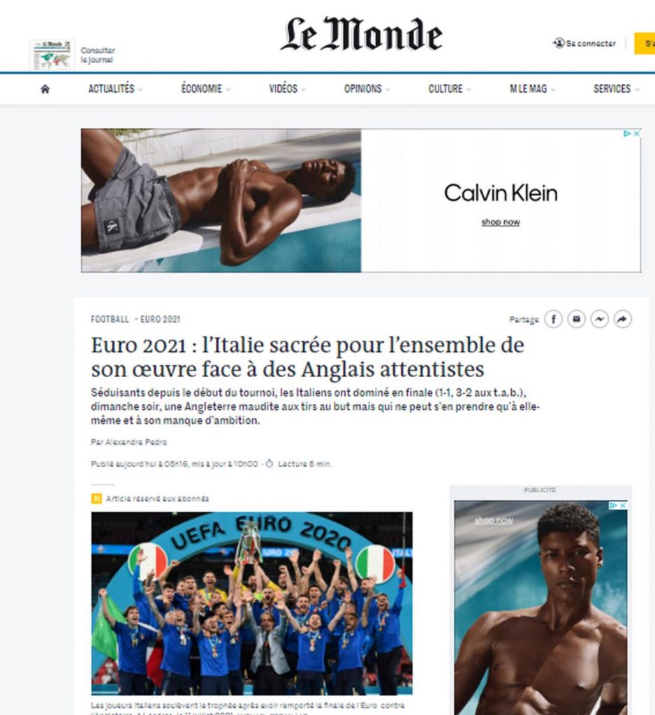 Giornali esteri per l'Italia campione (2)