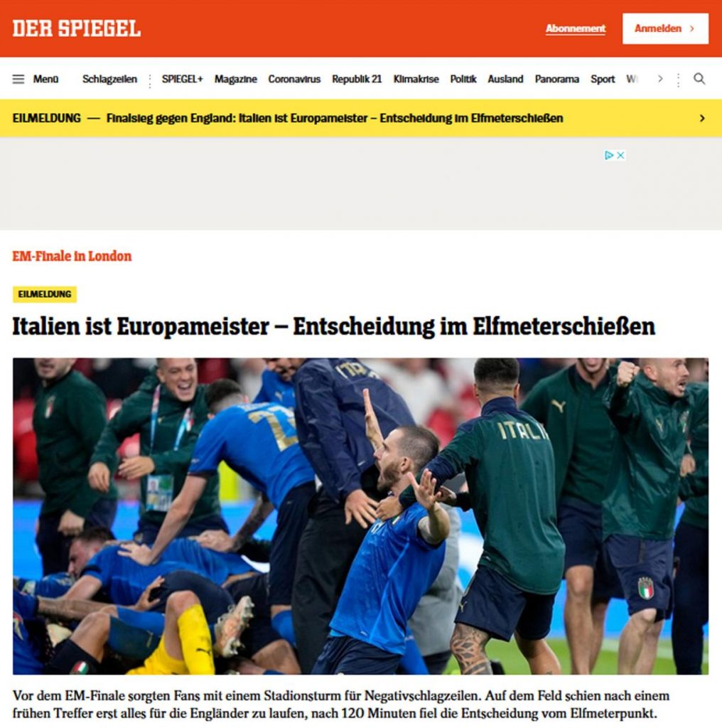 Giornali esteri per l'Italia campione (2)