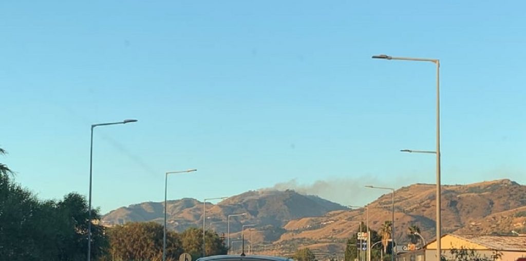 Incendio colline reggio calabria