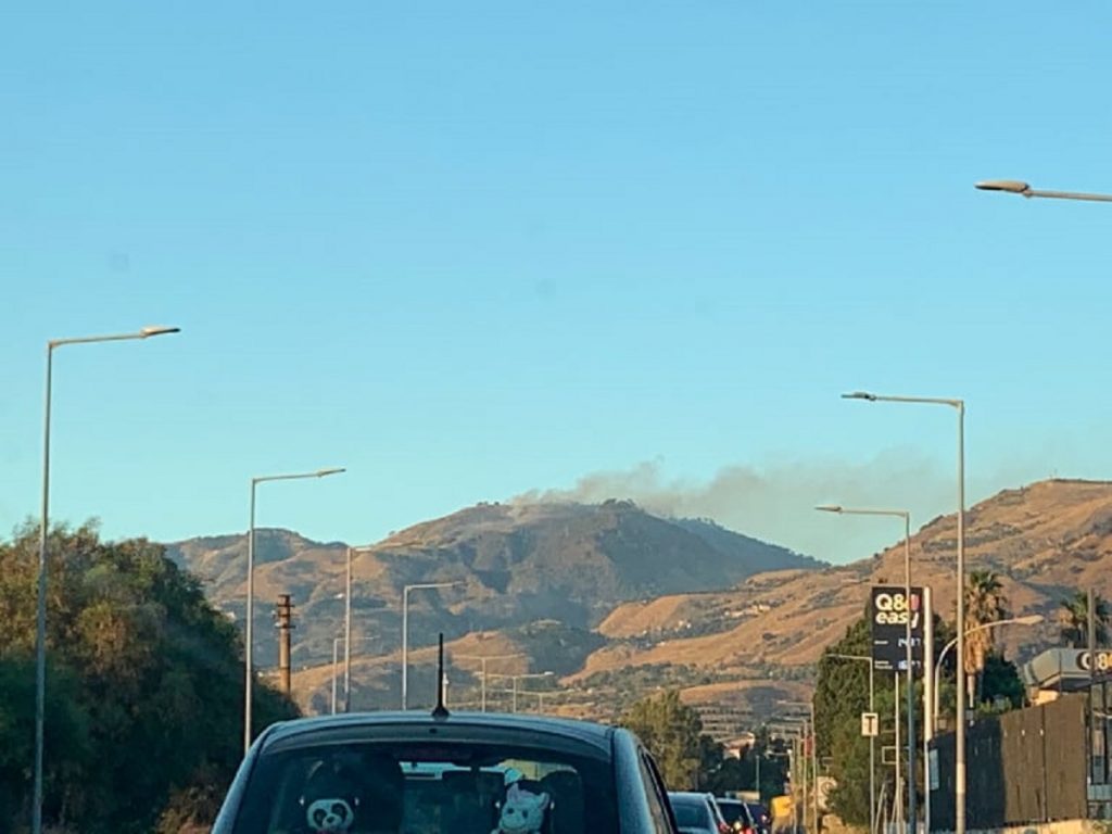 Incendio colline reggio calabria