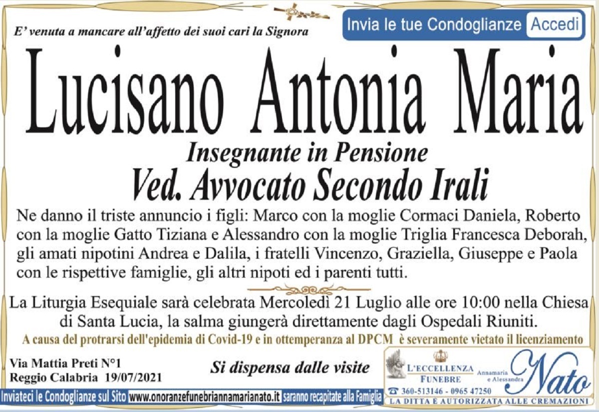 Lucisano antonia maria
