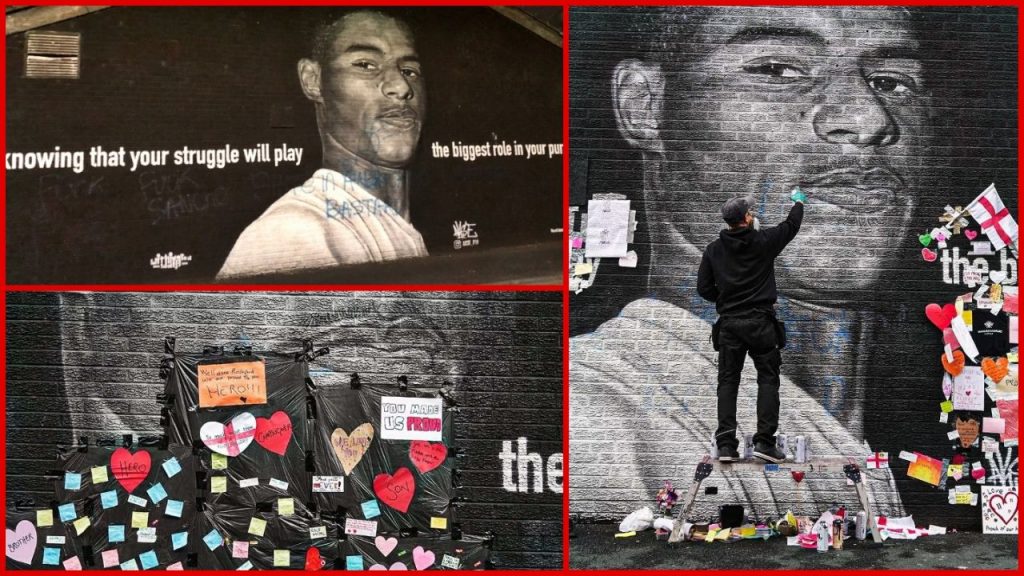 Murale Rashford ripulito