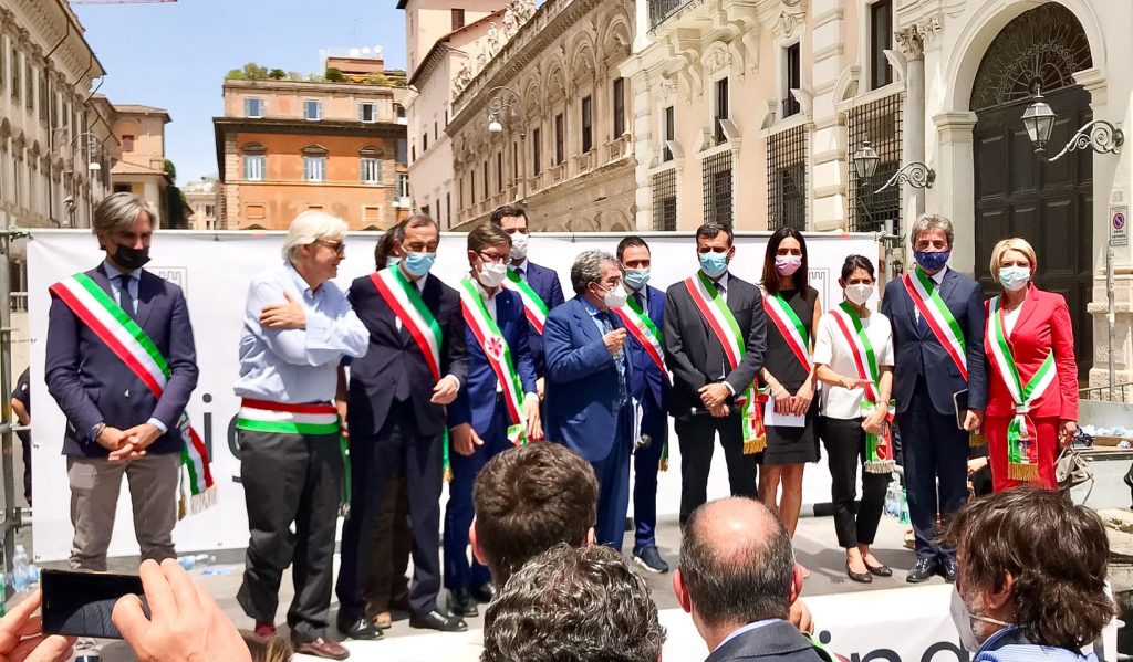 Protesta sindaci a roma