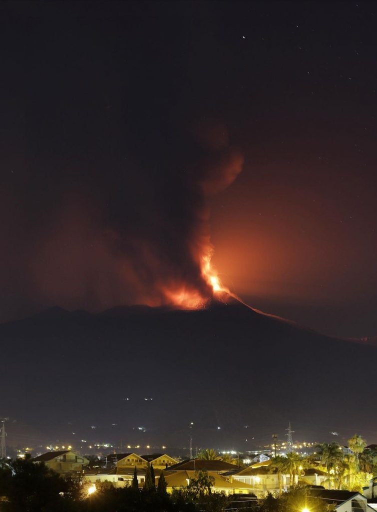 eruzione etna 6 luglio