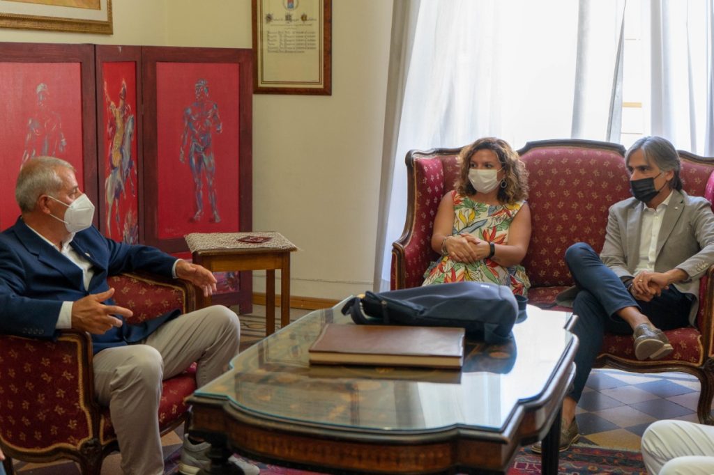 falcomatà e palmenta accolgono prof. partinico