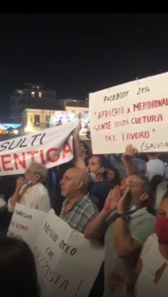 contestazione salvini a palmi