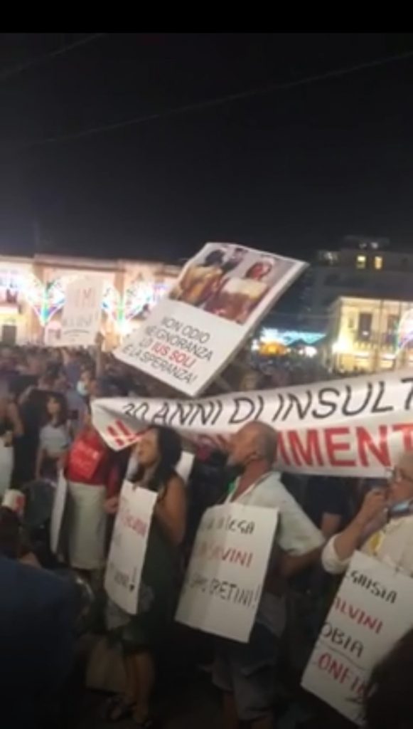 contestazione salvini a palmi