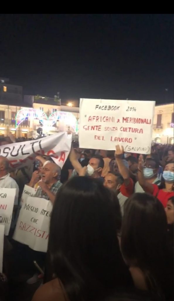 contestazione salvini a palmi