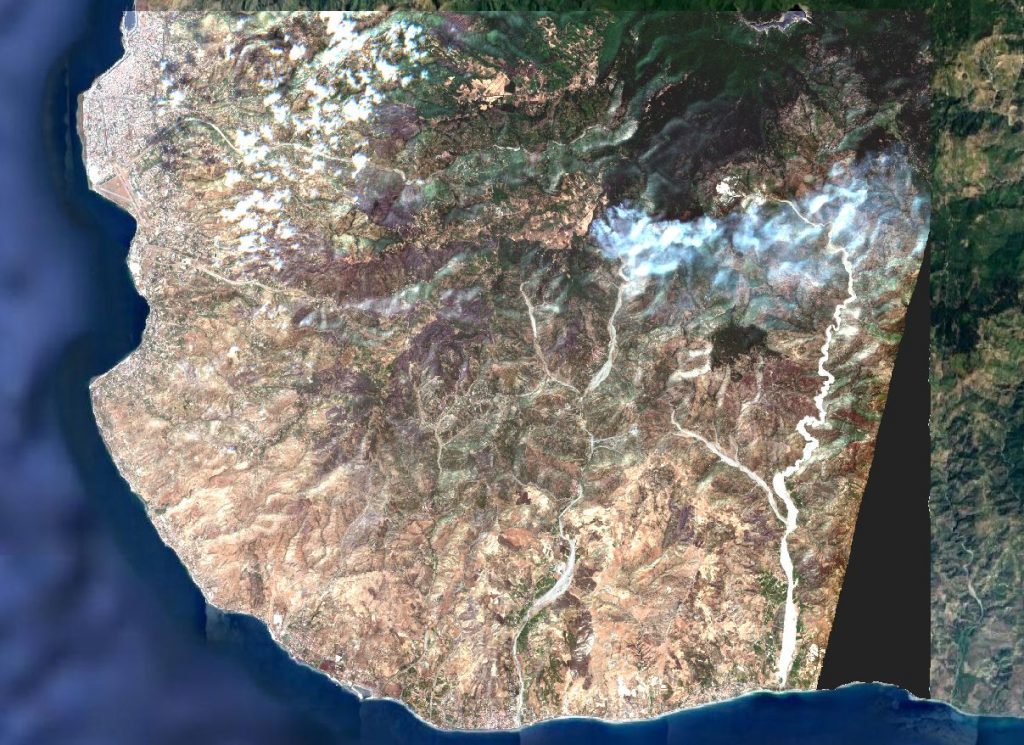 incendi aspromonte immagini dallo spazio