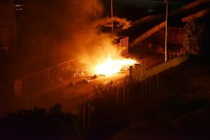 incendio rifiuti largo botteghelle