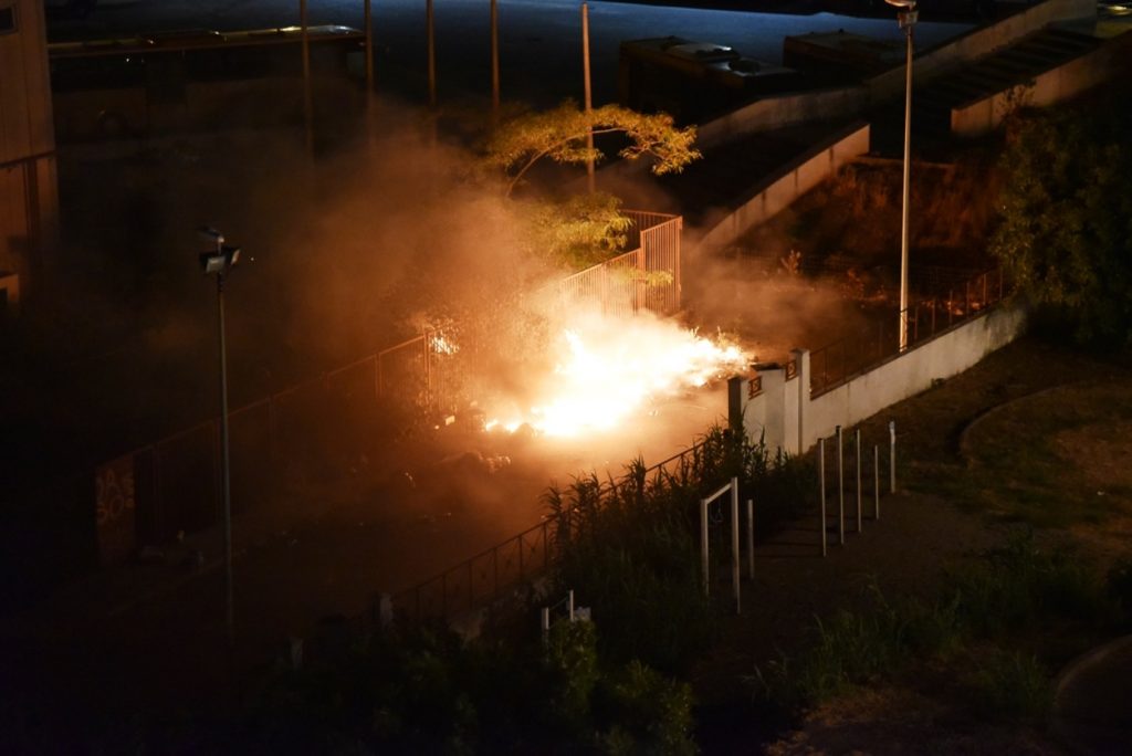 incendio rifiuti largo botteghelle