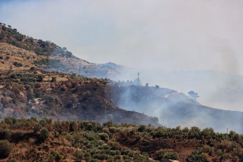 incendio trapezi reggio calabria