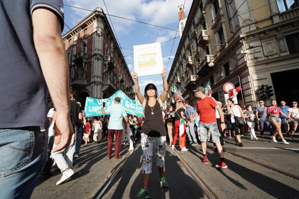 manifestazione contro io Green Pass