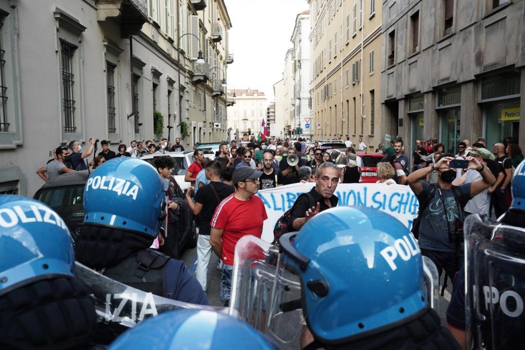 manifestazione contro io Green Pass