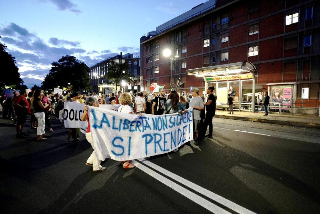 manifestazione contro io Green Pass