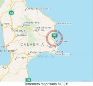terremoto crotone 15 agosto 2021