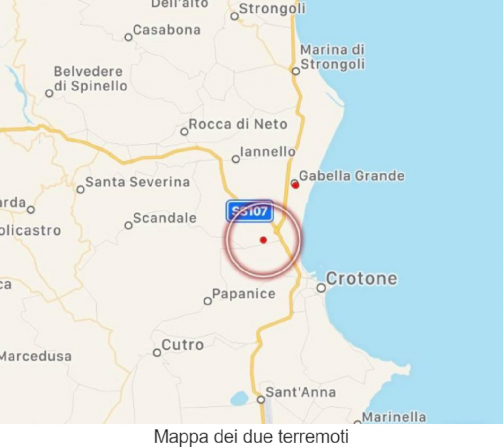 terremoto crotone 15 agosto 2021