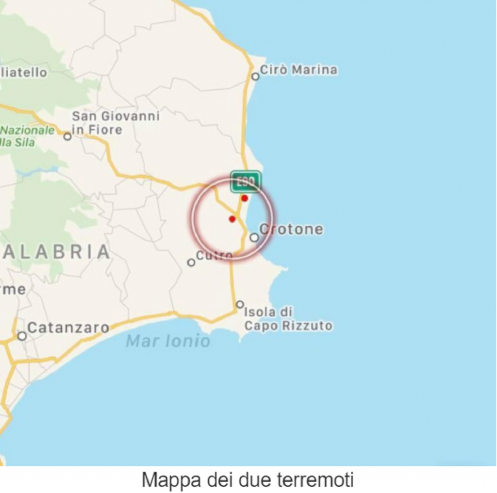 terremoto crotone 15 agosto 2021