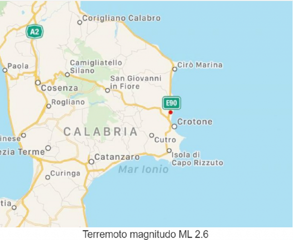 terremoto crotone 15 agosto 2021