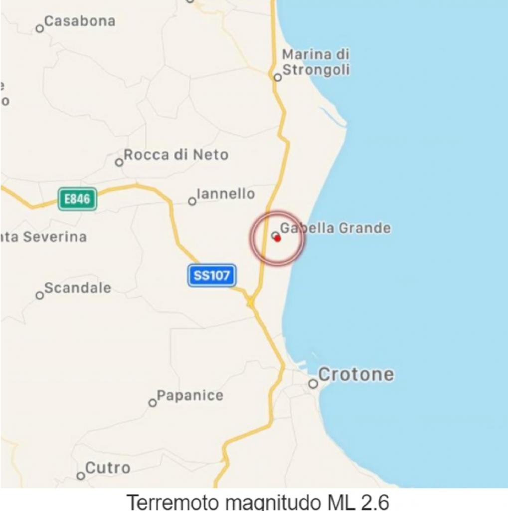 terremoto crotone 15 agosto 2021