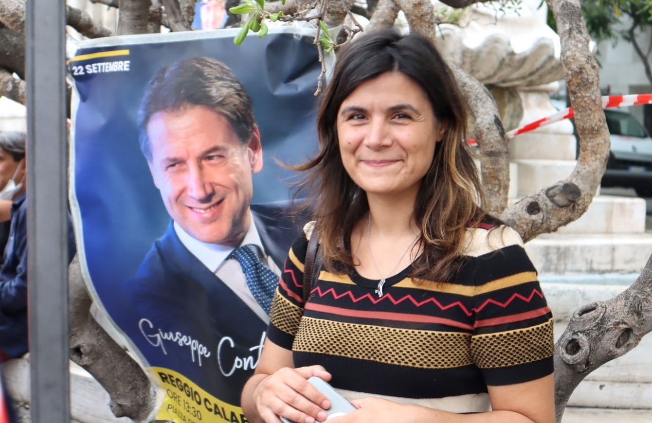 Giuseppe Conte a Piazza De Nava Reggio Calabria Federica Dieni