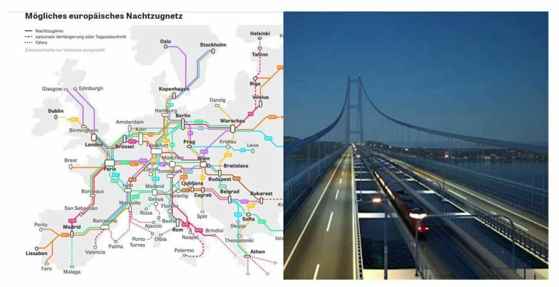 mappa piano ferroviario europeo verdi germania e ponte sullo stretto