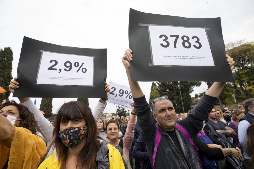 Manifestazione No Green Pass Roma