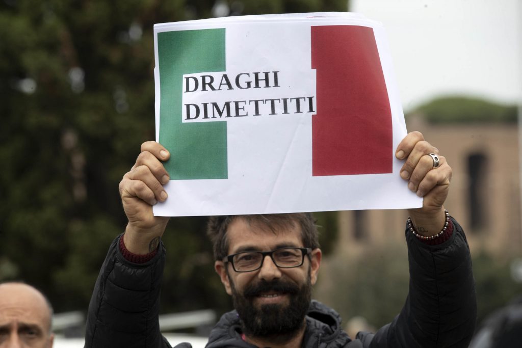 Manifestazione No Green Pass Roma