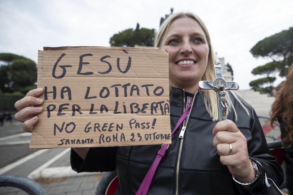 Manifestazione No Green Pass Roma