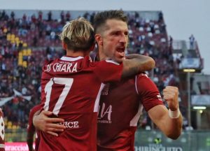 reggina-parma esultanza gol galabinov e di chiara