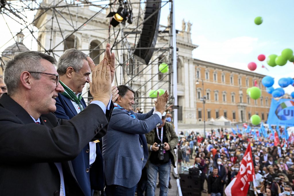 Manifestazione dei sindacati contro tutti i fascismi
