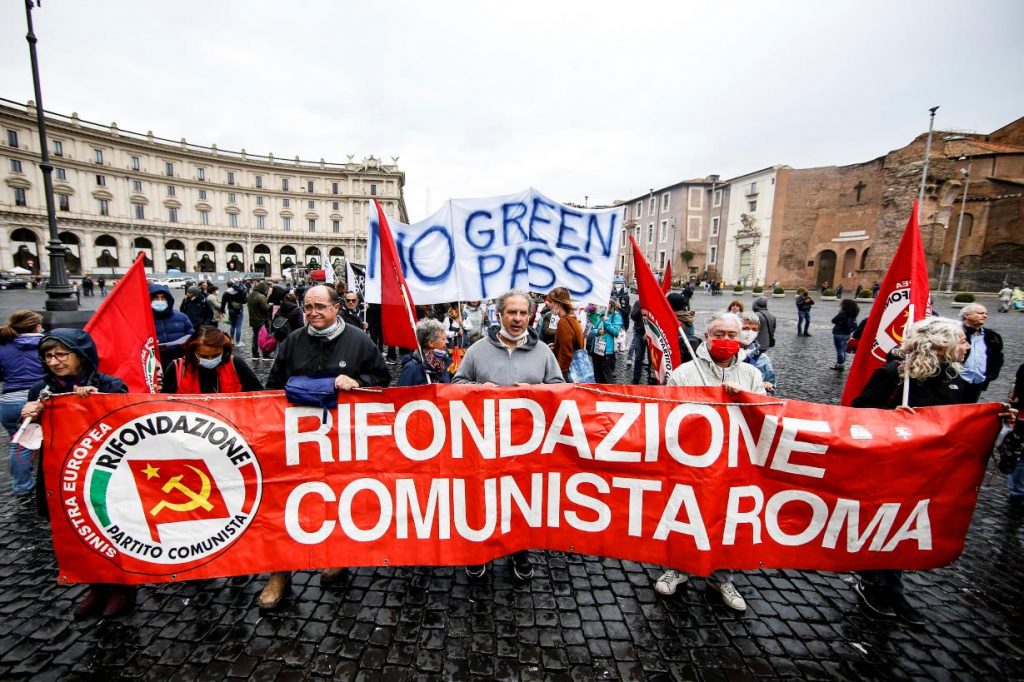 proteste lavoratori contro draghi roma
