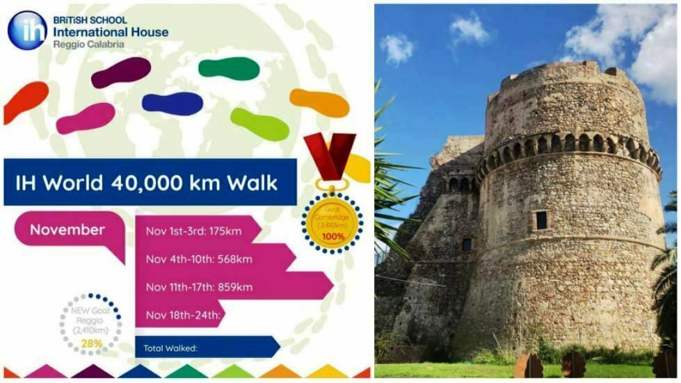 40000KM walk reggio calabria ih british school