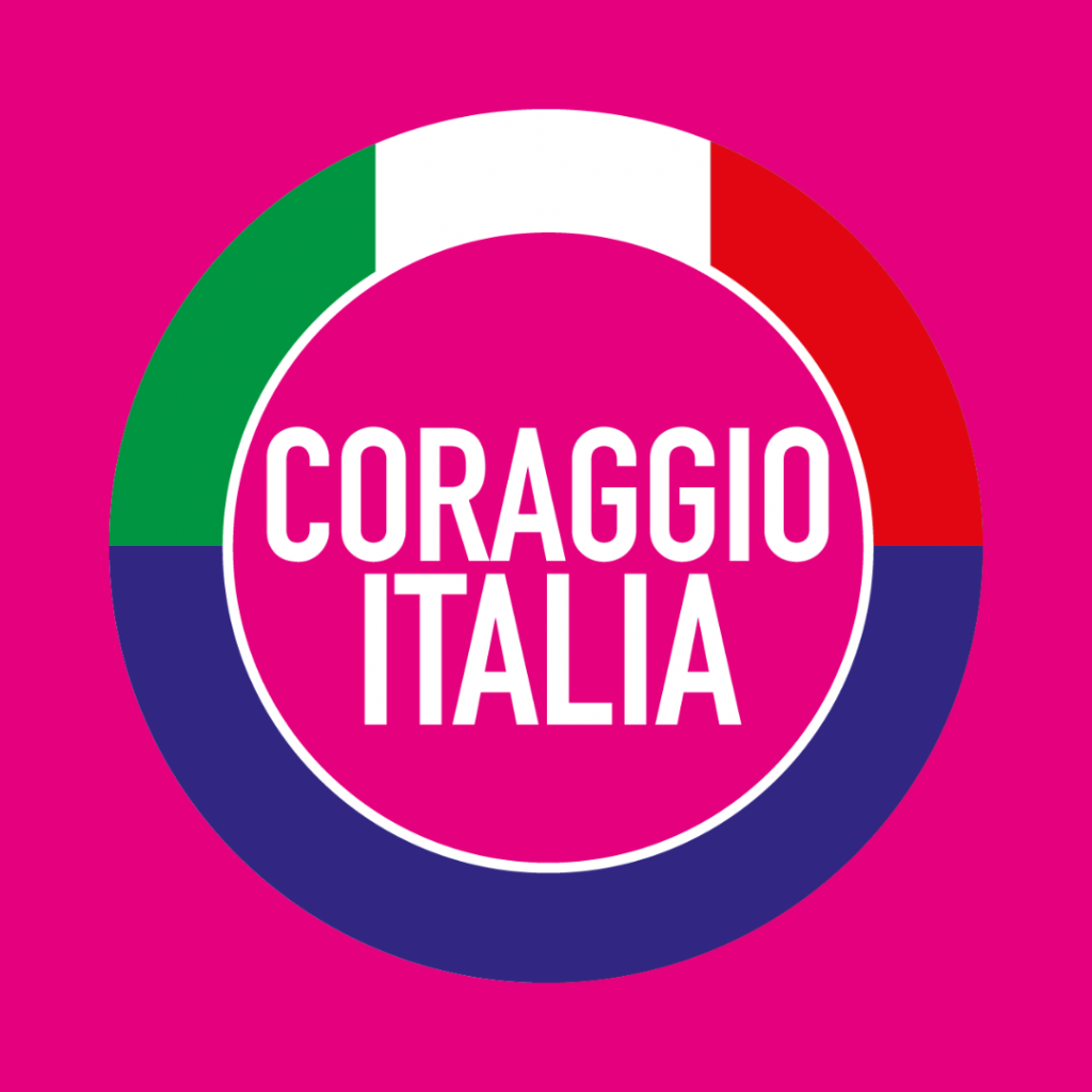 Coraggio Italia Logo sfondo fucsia