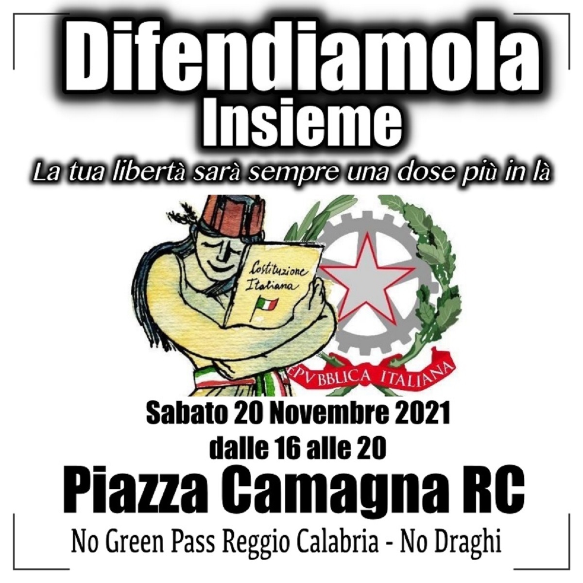 manifestazione No green pass reggio calabria