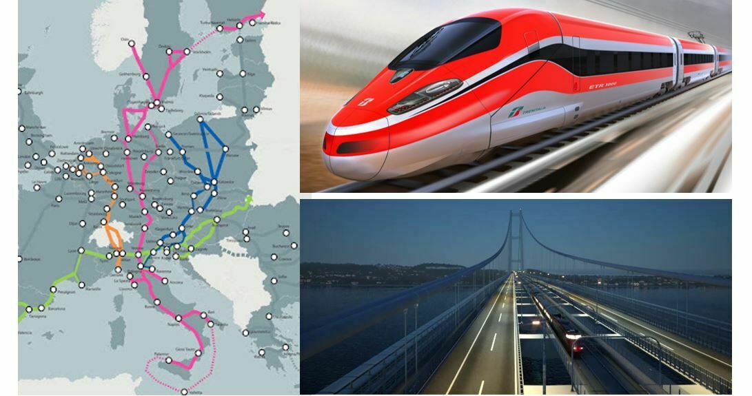 ponte sullo stretto treno alta velocità