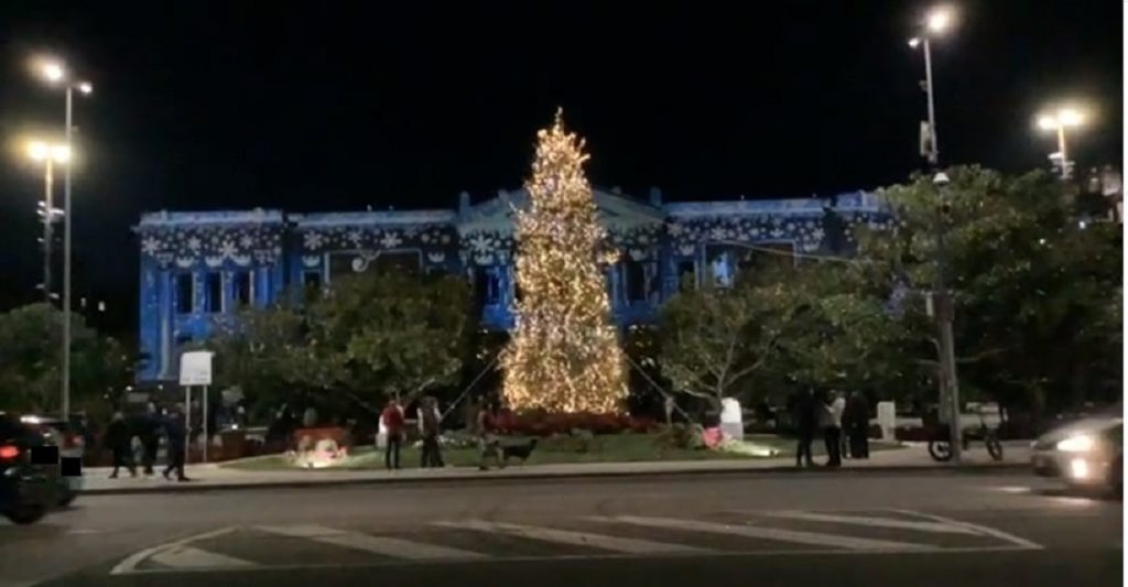 Accensione albero natale messina