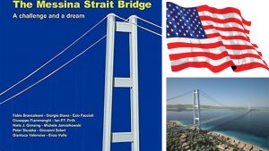 libro ponte sullo stretto e bandiera usa