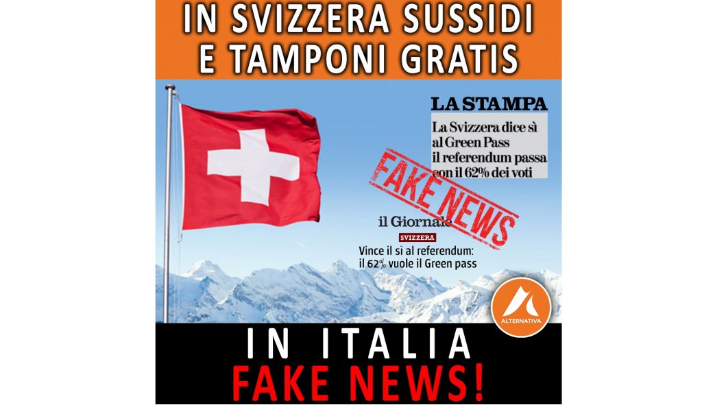 svizzera fake news referendum green pass