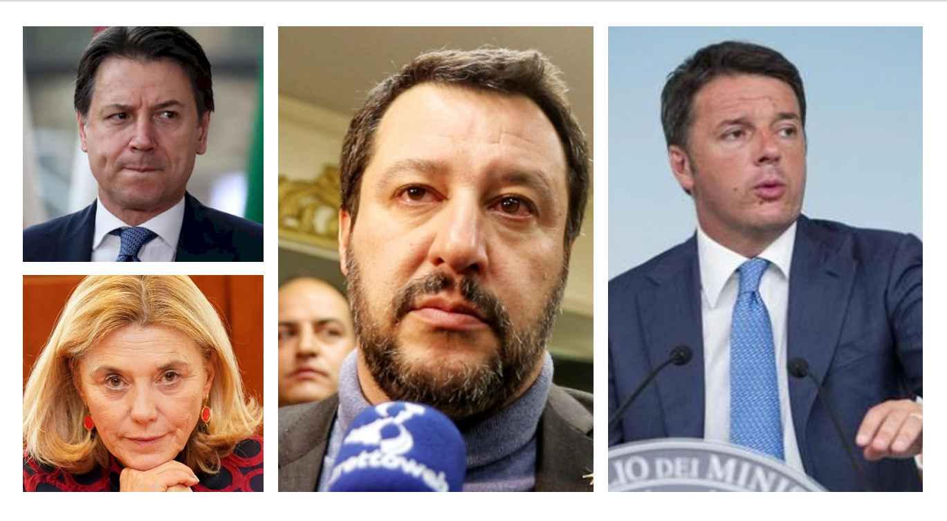 Conte, belloni, salvini, renzi