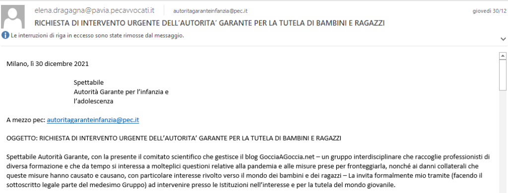 richiesta intervento goccia a goccia