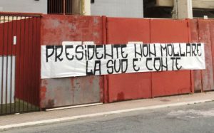 reggina striscione tifosi gallo