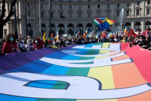 Manifestazione Roma contro guerra in Ucraina